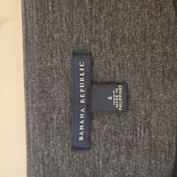 Banana Republic Short Sleeve Belted Stretch Midi Sheath Dress Gray Size 4 - Picture 8 of 10